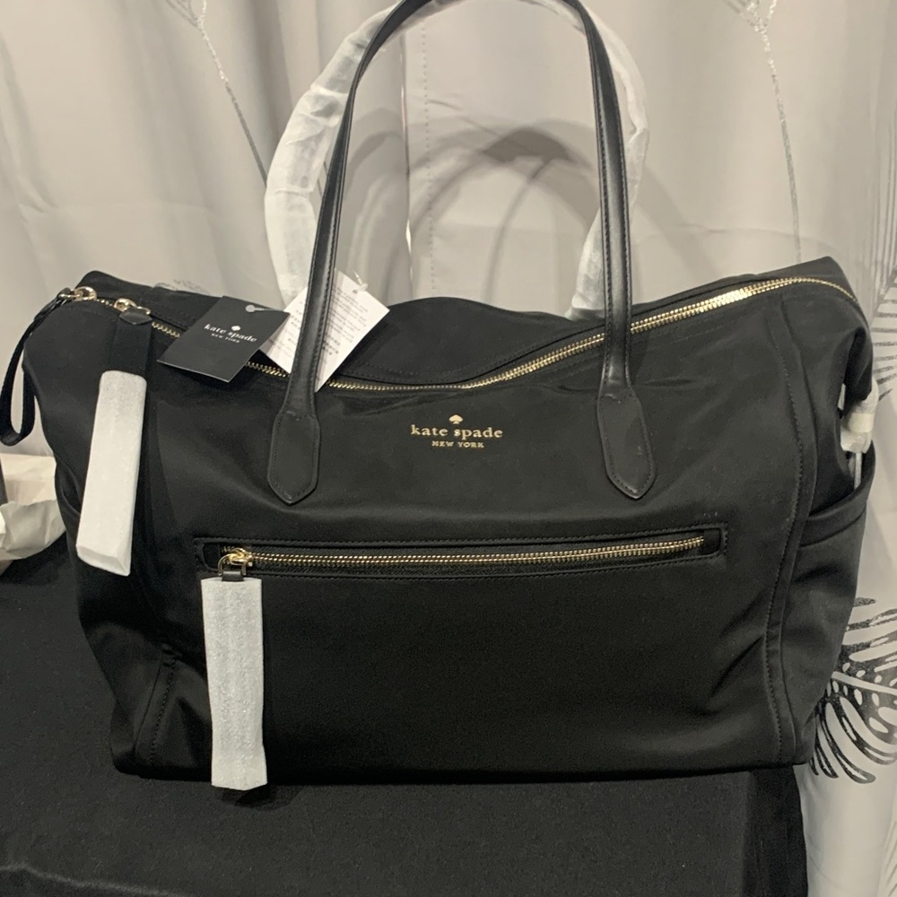 Kate Spade NWT Black Weekender, Travel Bag